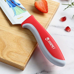12PCS Red Mansion Floral Chef Knife Set