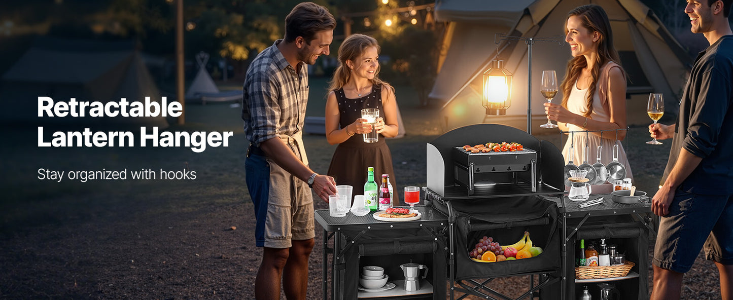Folding Outdoor Camping Kitchen Grill Station