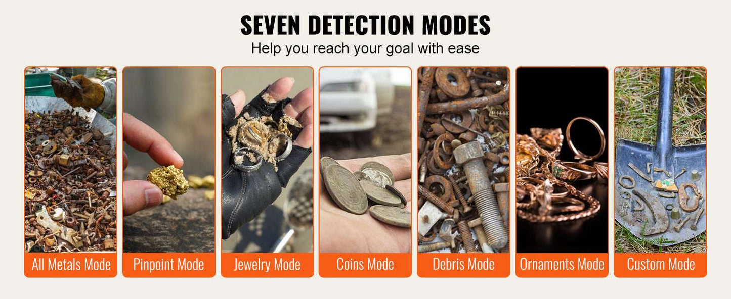 Portable Metal Detector with Adjustable Stem