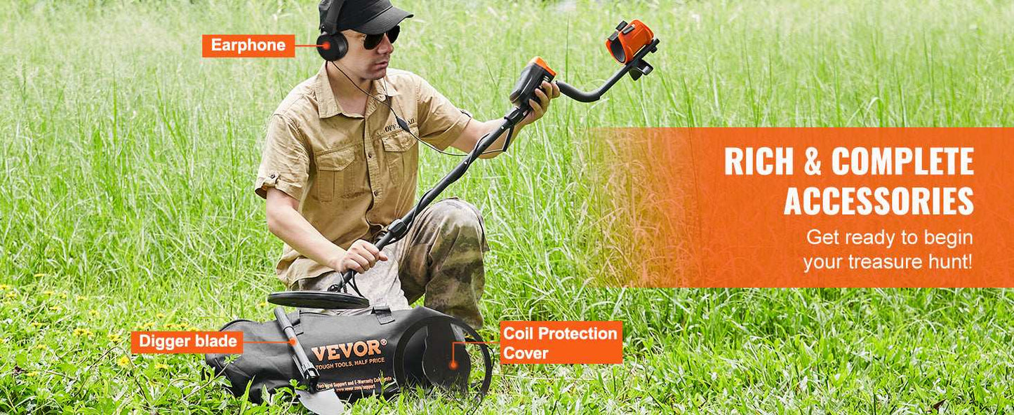 Portable Metal Detector with Adjustable Stem