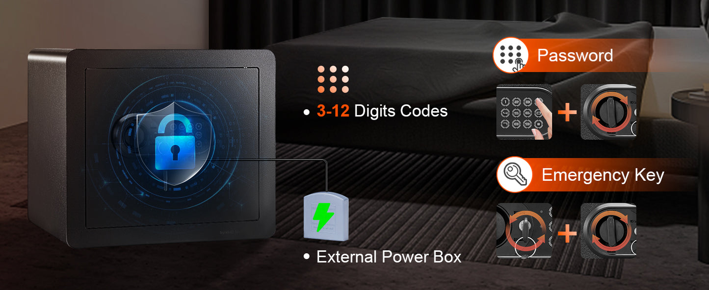Digital Safe Box with Dual Alarm System