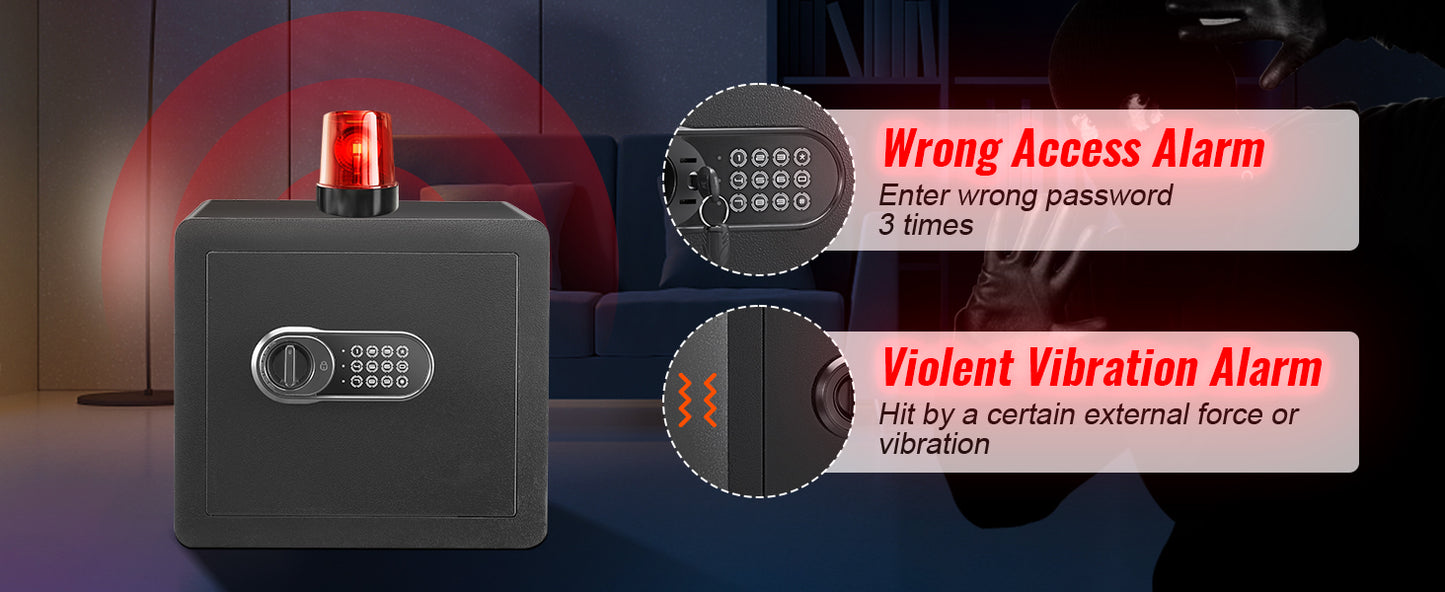 Digital Safe Box with Dual Alarm System