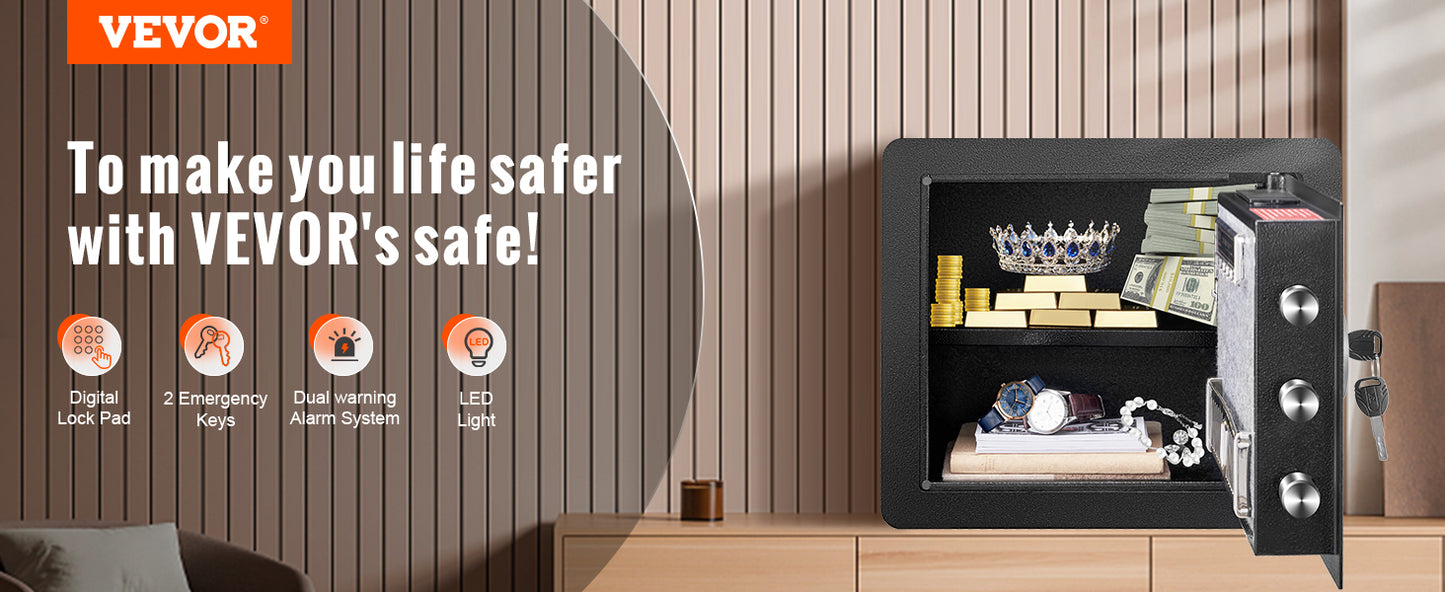Digital Safe Box with Dual Alarm System