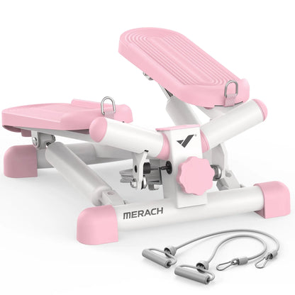 Adjustable Hydraulic Mini Stepper with Resistance Bands