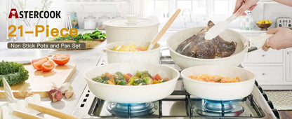 21-Piece Ceramic Nonstick Cookware Set