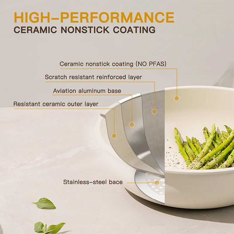 21-Piece Ceramic Nonstick Cookware Set