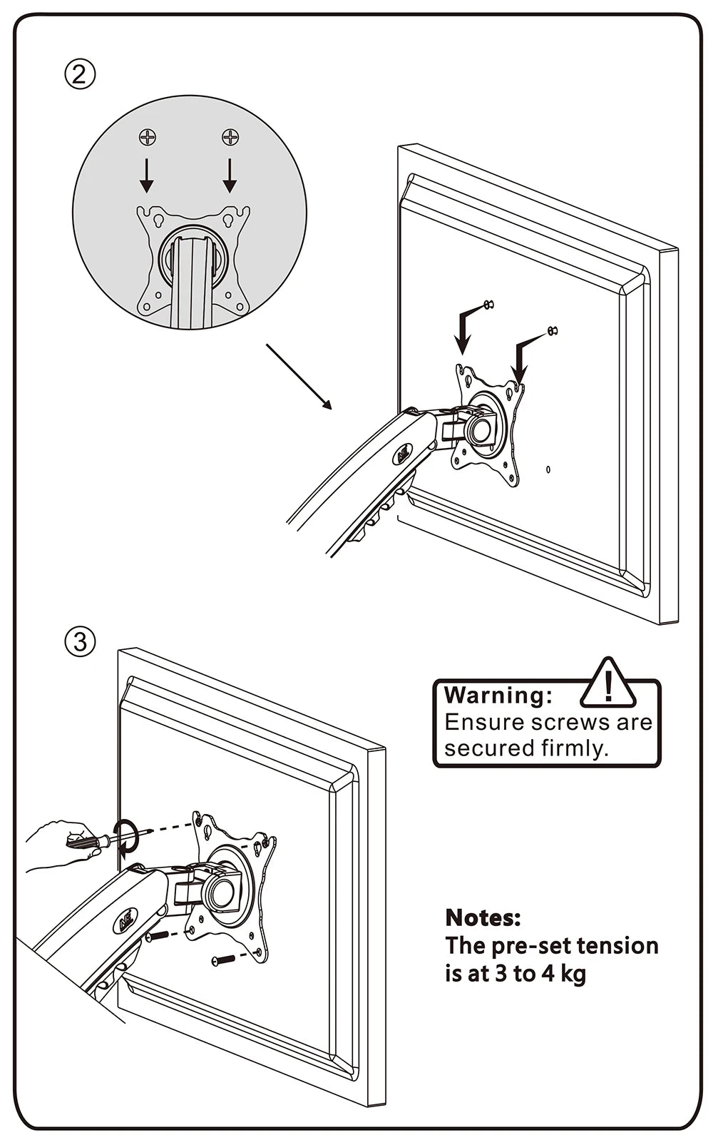 F80 Gas Spring Monitor Arm Mount