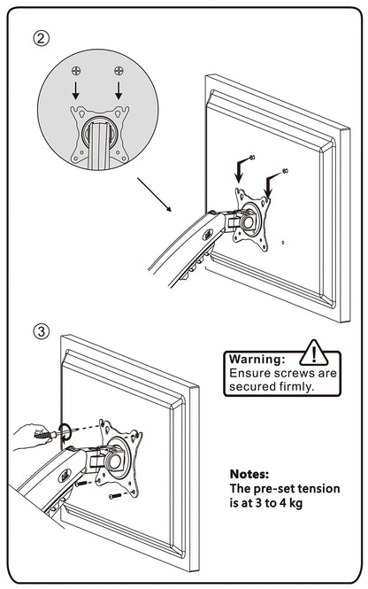 F80 Gas Spring Monitor Arm Mount