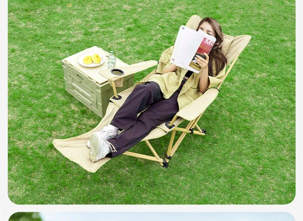 2-in-1 Adjustable Camping Recliner Chair