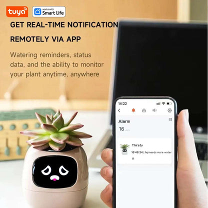 Smart Emoji Plant Pot – AI Interactive Flowerpot
