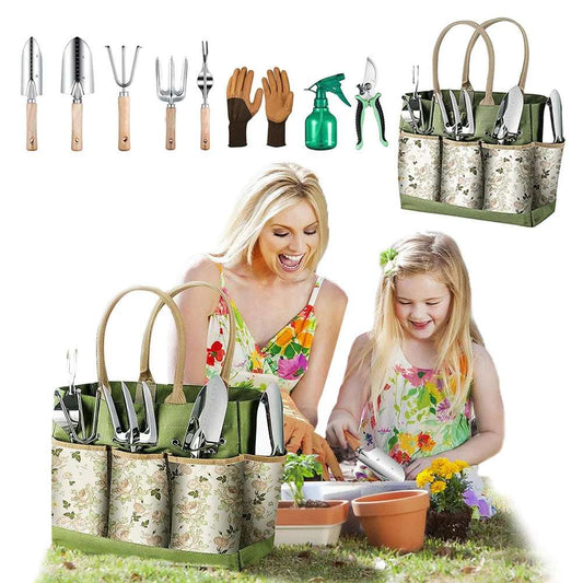 9PCS Garden Tool Set with Tote Bag