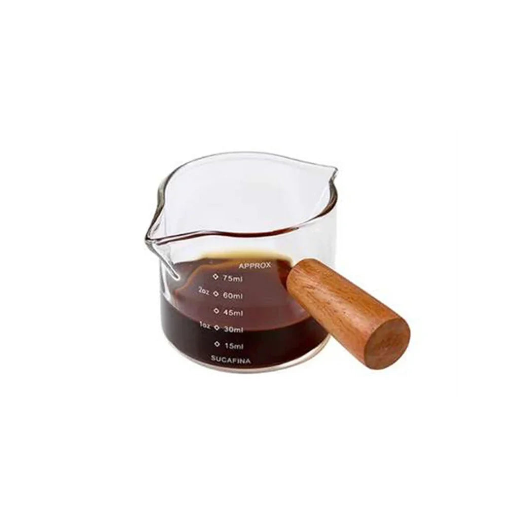 Glass Measuring Cup with Wooden Handle