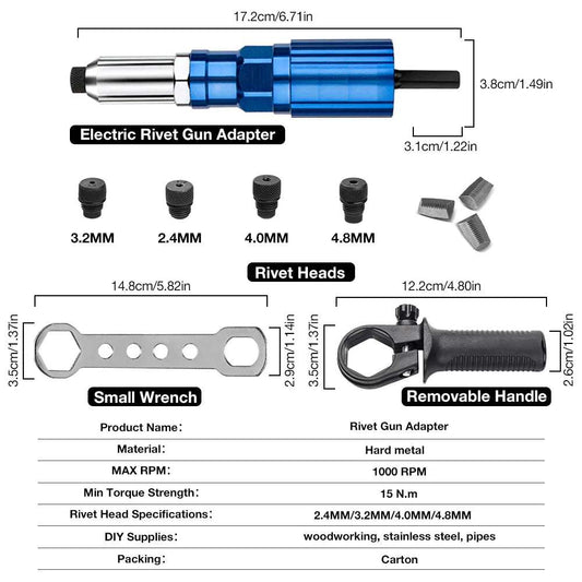 Electric Drill Rivet Gun Adapter Kit