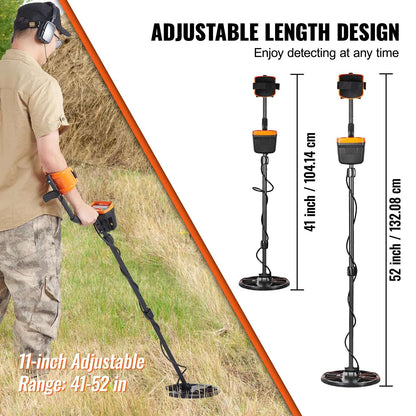 Portable Metal Detector with Adjustable Stem