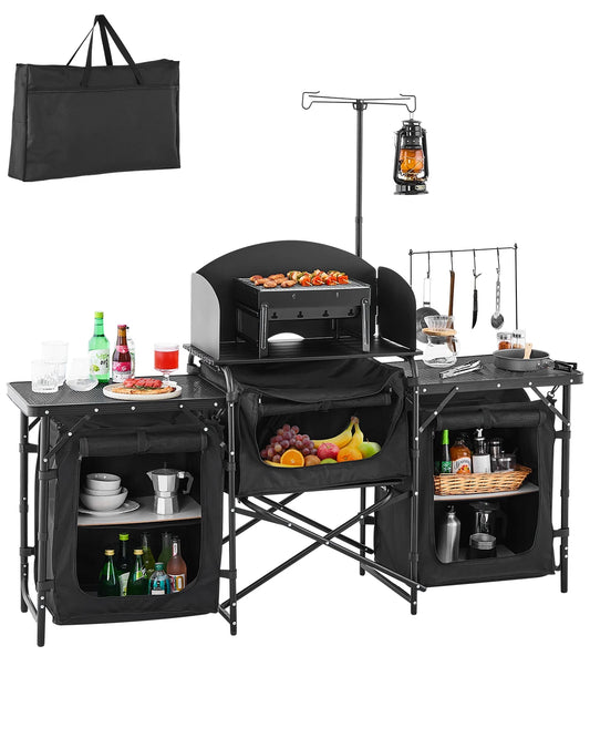 Folding Outdoor Camping Kitchen Grill Station