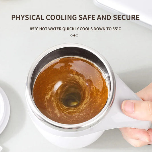 Automatic Cooling and Mixing Mug for Coffee