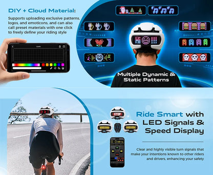 Smart LED Bike Helmet with App Control