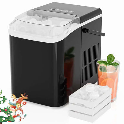 Countertop Self-Cleaning Ice Maker with Handle