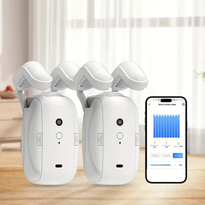 WiFi & Bluetooth Smart Curtain Opener with Remote & App Control