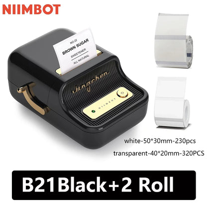 NiiMbot B21 Bluetooth Label Maker with Extra Rolls