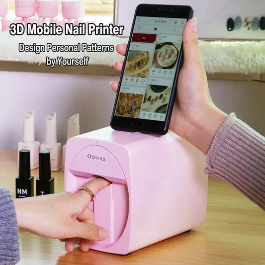 Smart 2400dpi Portable 3D Nail Printer