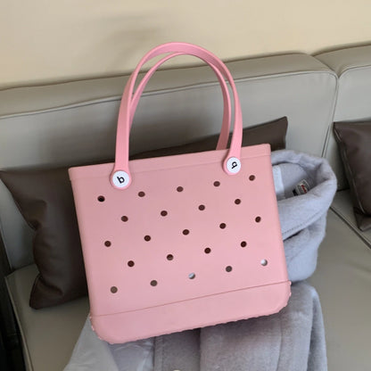 Waterproof EVA Rubber Tote Bag – M/L/XL Beach & Picnic Basket