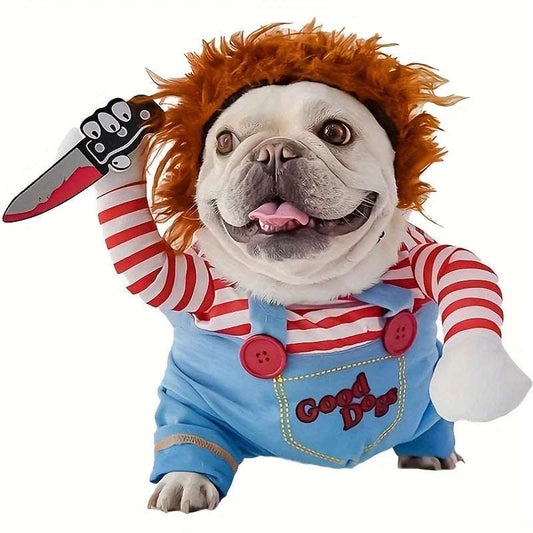 Scary Doll Pet Costume Outfit