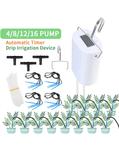 Automatic Timer Drip Irrigation Kit 4/8/12/16 Pump