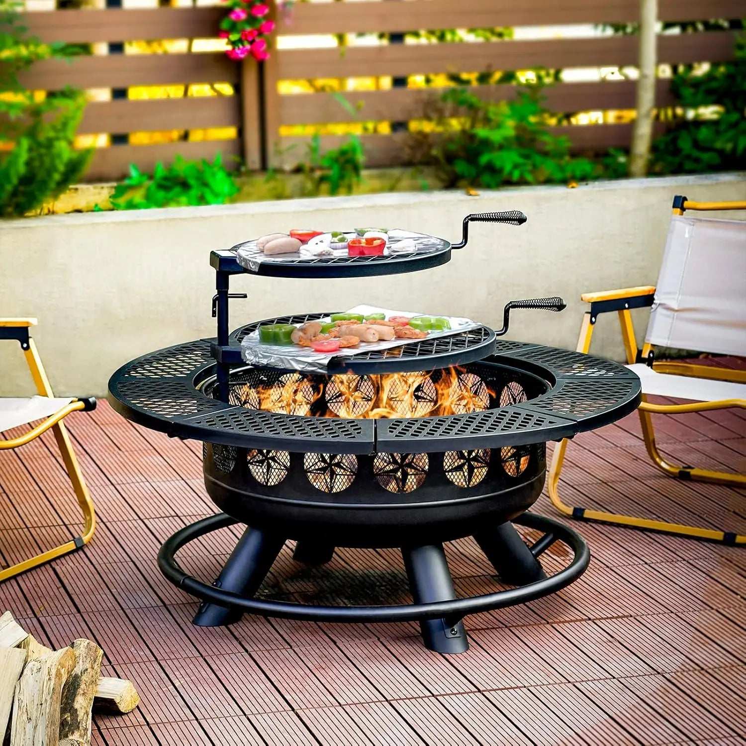 36 Inch Outdoor Fire Pit Grill Table
