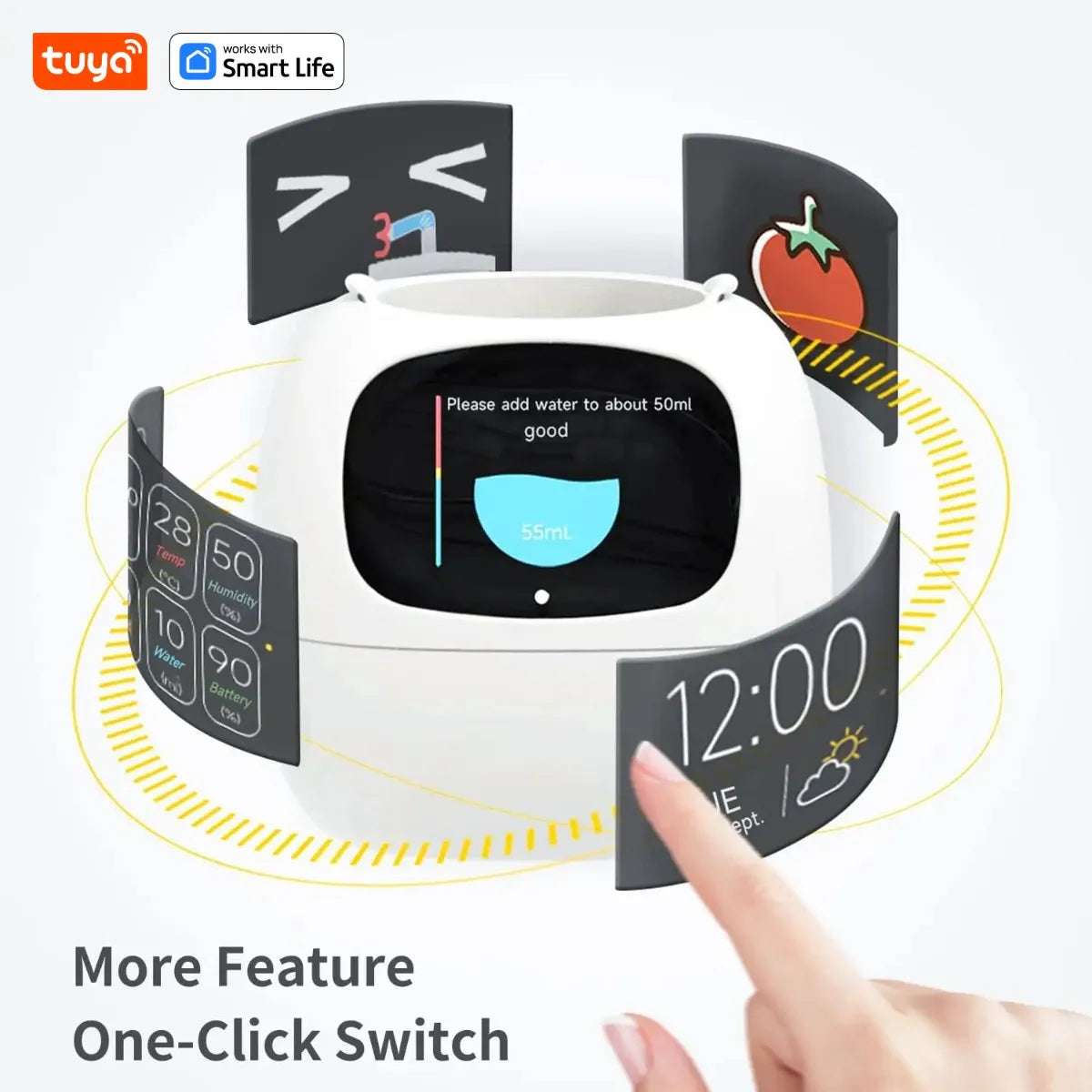 Smart Emoji Plant Pot – AI Interactive Flowerpot
