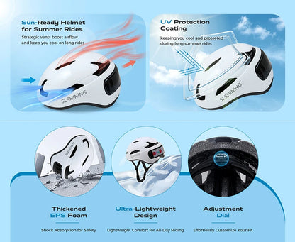 Smart LED Bike Helmet with App Control