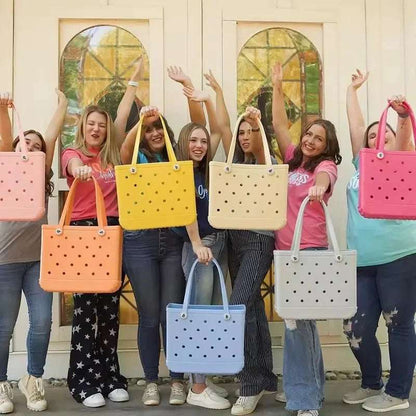 Waterproof EVA Rubber Tote Bag – M/L/XL Beach & Picnic Basket