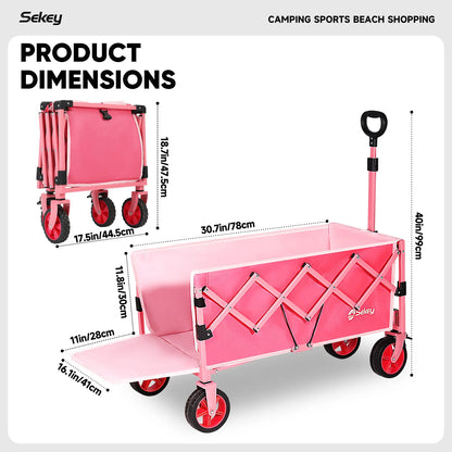 Collapsible Folding Wagon Cart 330lbs