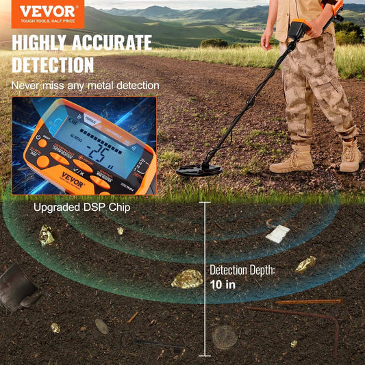Portable Metal Detector with Adjustable Stem