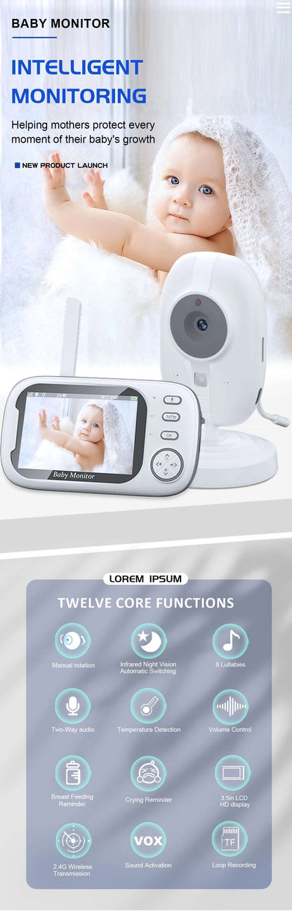 3.5" HD Wireless Baby Monitor Camera