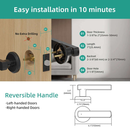 Smart Fingerprint Door Lock Keypad Handle
