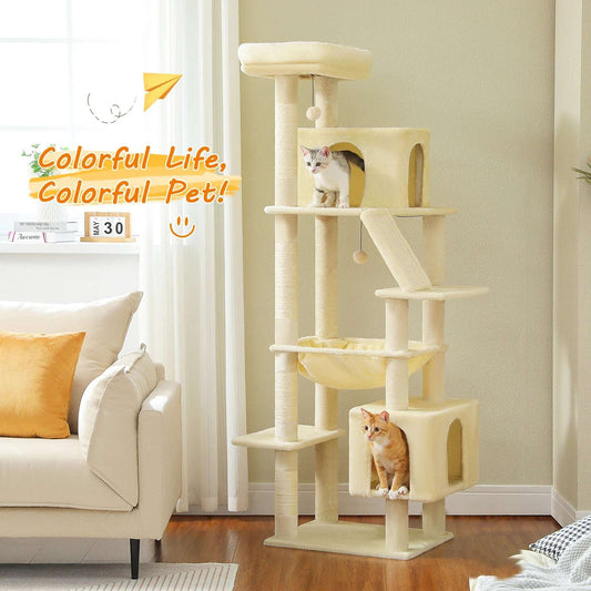 180cm Large Cat Tree Tower with Hammock