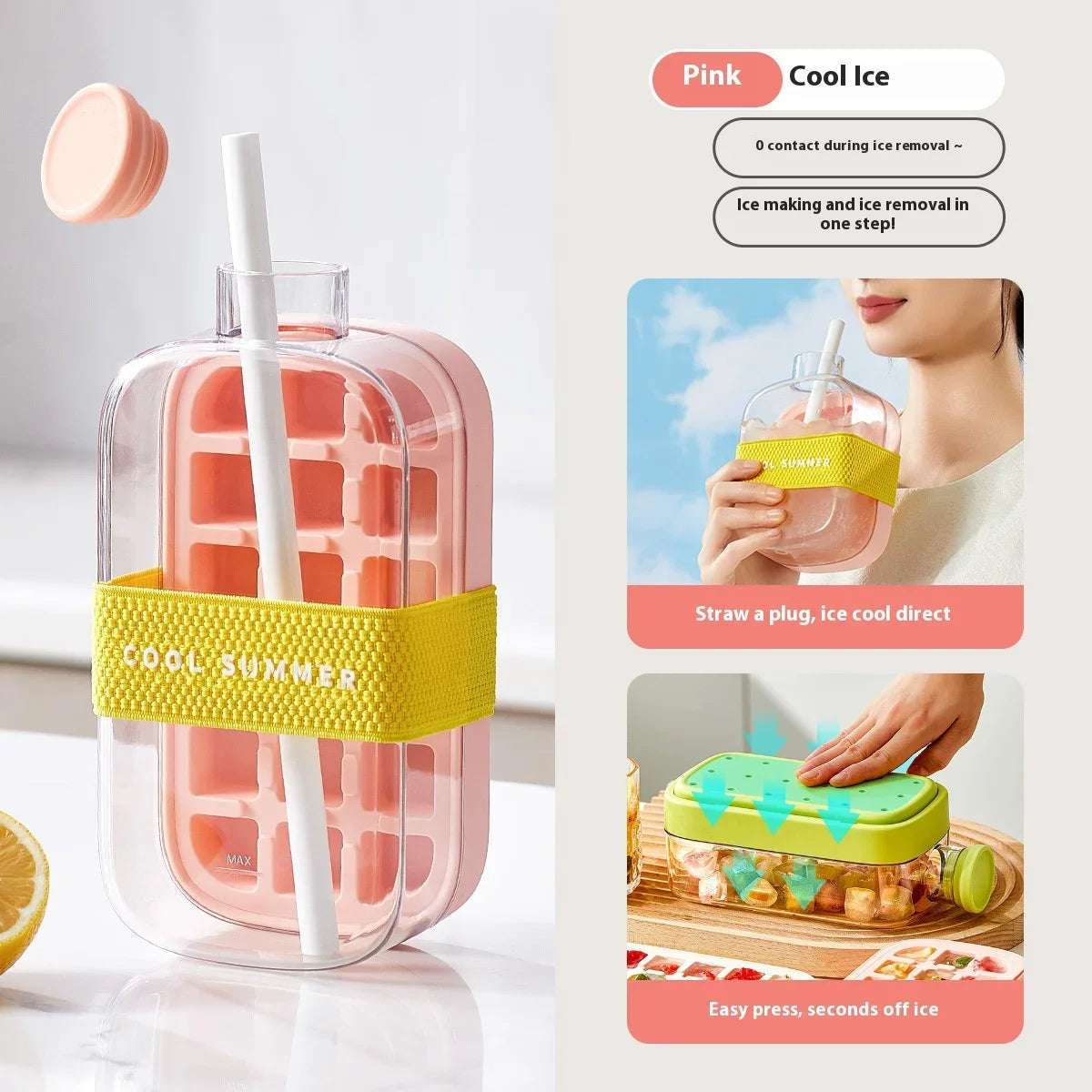 Leakproof Ice Cube Maker Bottle
