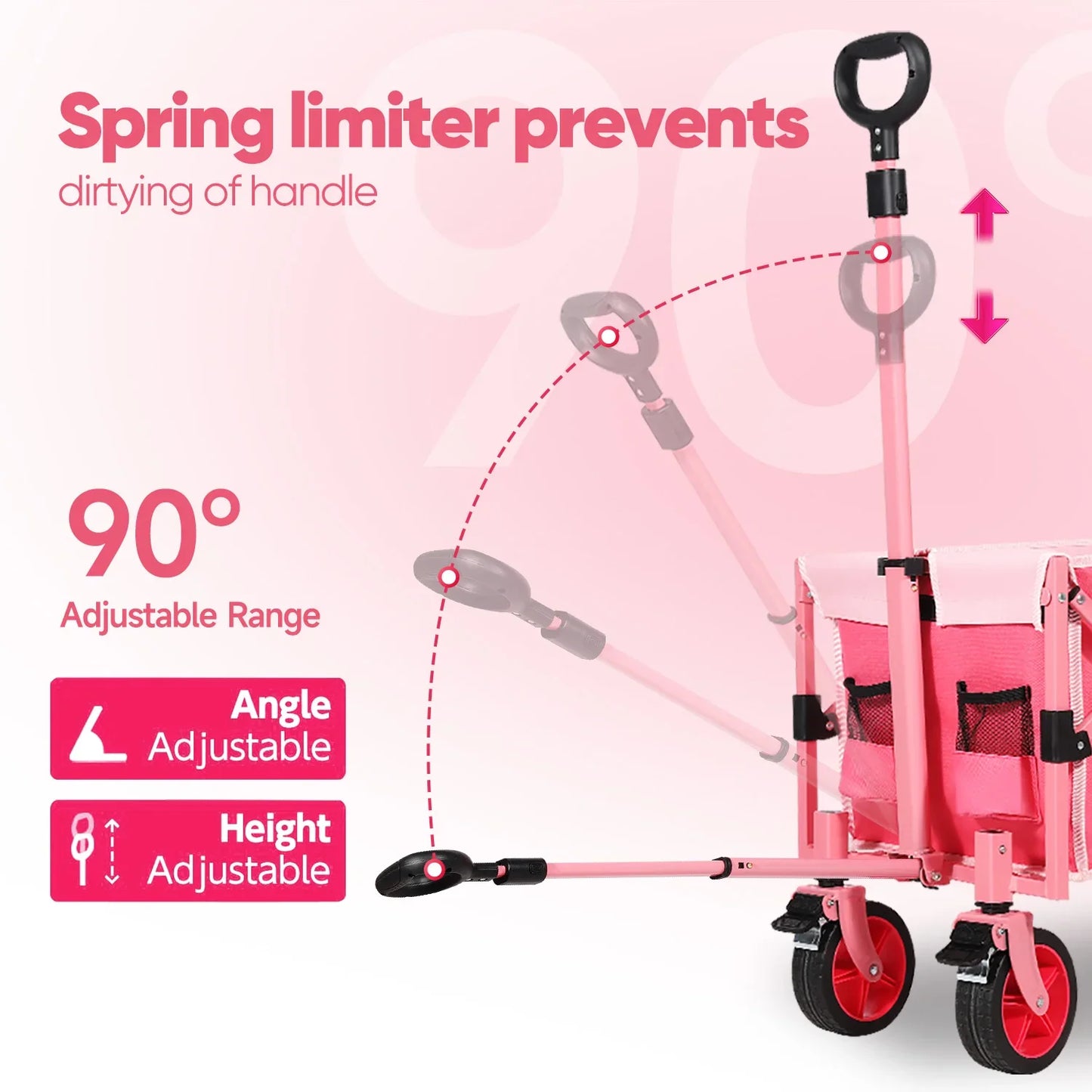 Collapsible Folding Wagon Cart 330lbs