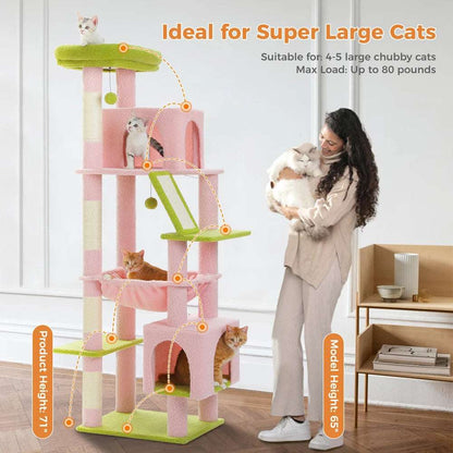 180cm Large Cat Tree Tower with Hammock