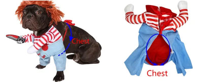 Scary Doll Pet Costume Outfit