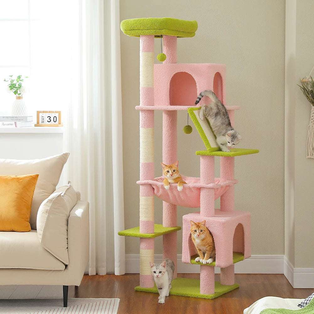 180cm Large Cat Tree Tower with Hammock