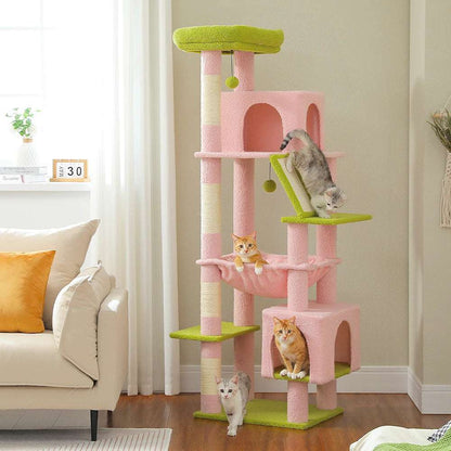 180cm Large Cat Tree Tower with Hammock