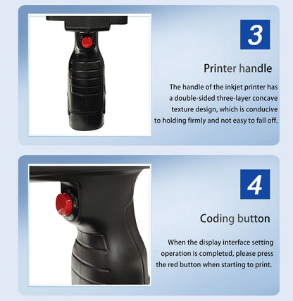 Handheld Inkjet Printer – 600DPI Portable Label Gun