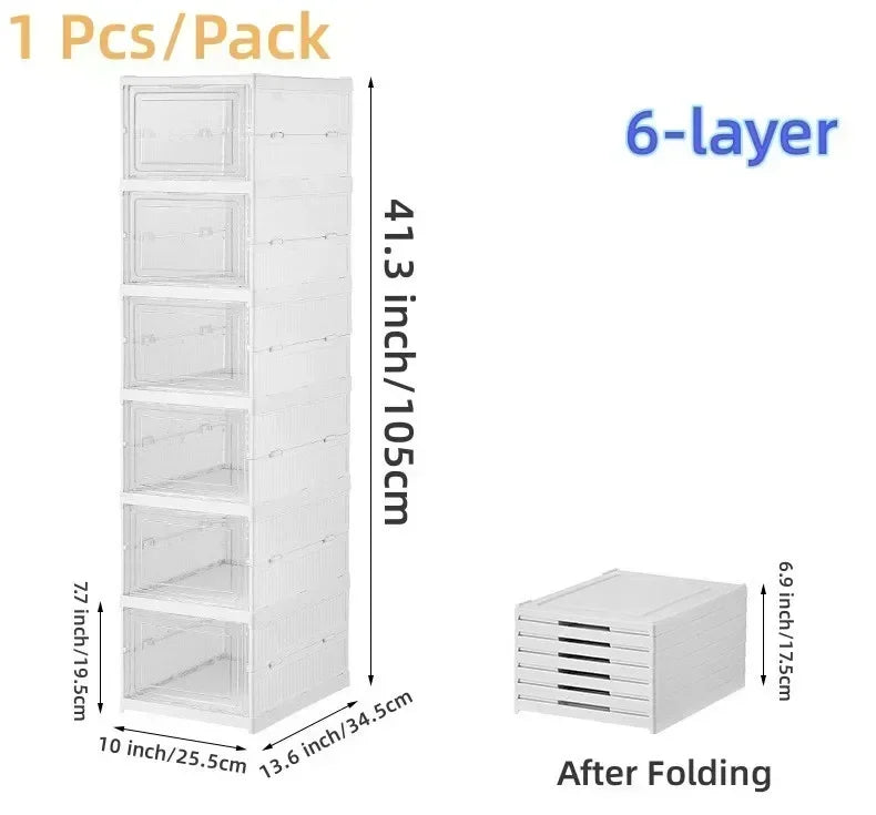 Foldable Stackable Shoe Storage Box