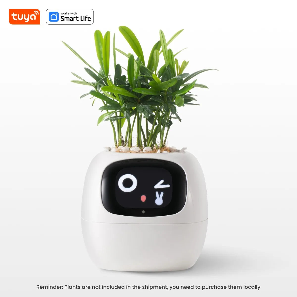 Smart Emoji Plant Pot – AI Interactive Flowerpot