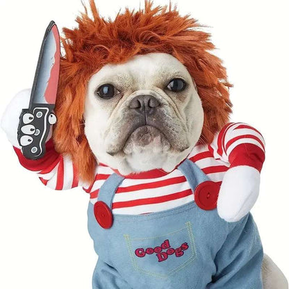 Scary Doll Pet Costume Outfit