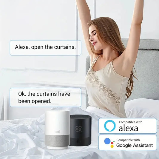WiFi & Bluetooth Smart Curtain Opener with Remote & App Control