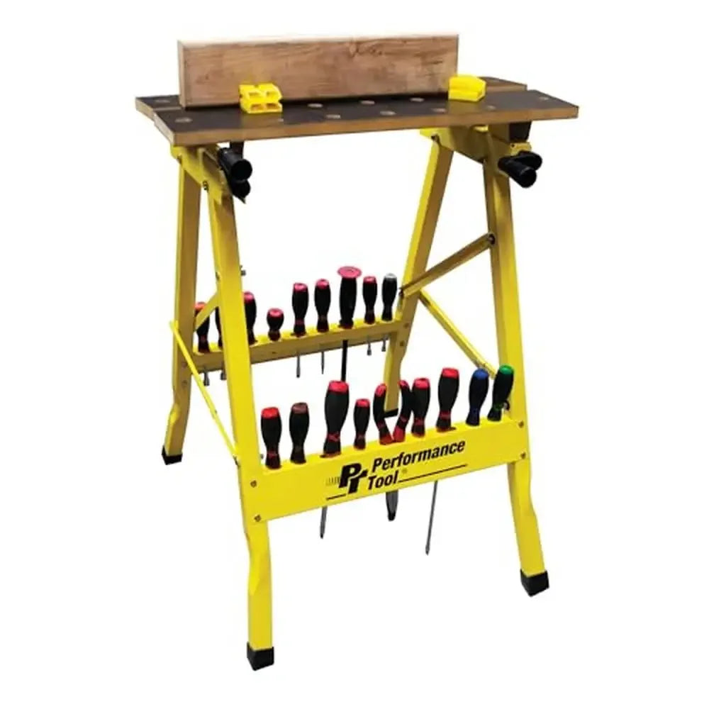 Folding Workbench with Clamp System