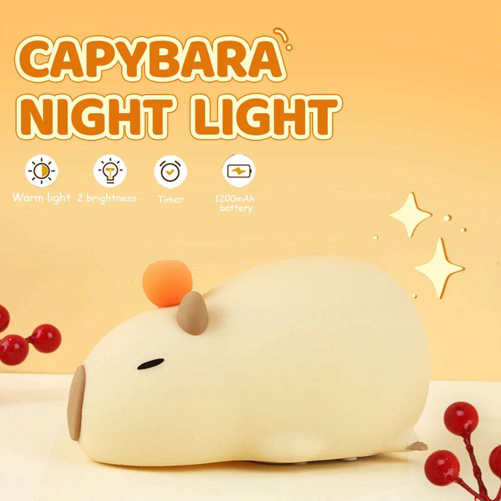 Capybara Night Light for Kids Room